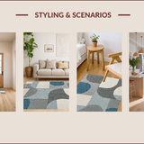 Ultra Soft Area Rug, Non Slip, Stain Resistant, Washable Area Rugs for Living Room, Bedroom, Modern Farmhouse Dining Room Soft Indoor Floor Rug(Gray)