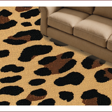 Ultra Soft Area Rug, Non Slip, Stain Resistant, Washable Area Rugs for Living Room, Bedroom, Stylish Non-Shedding Dormitory Leopard Accent Rug(Beige)