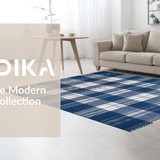 Rustic Blue Checkered Aesthetic(Blue)