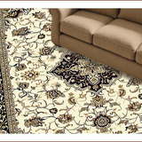 Ultra Soft Area Rug, Non Slip, Stain Resistant, Washable Area Rugs for Living Room, Bedroom, Classic Vintage Botanical Motif(Beige)