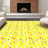 Charming Rustic Spring Garden Motif(Yellow)