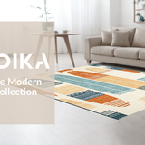 Ultra Soft Area Rug, Non Slip, Stain Resistant, Washable Area Rugs for Living Room, Bedroom, Whimsical Nautical Surfboard Design(Orange)