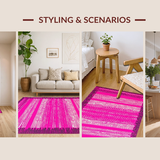 Ultra Soft Area Rug, Non Slip, Stain Resistant, Washable Area Rugs for Living Room, Bedroom, Stylish Contemporary Animal Pattern(Pink)