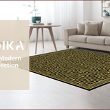 Elegant Golden Greek Key Print(Black)