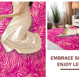 Ultra Soft Area Rug, Non Slip, Stain Resistant, Washable Area Rugs for Living Room, Bedroom, Soft Pastel Animal Expression(Pink)
