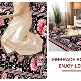 Modern Tiled Floral Aesthetic(Black)