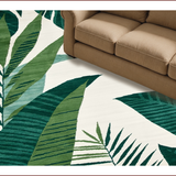 Ultra Soft Area Rug, Non Slip, Stain Resistant, Washable Area Rugs for Living Room, Bedroom, Vibrant Tropical Living Room Rug Washable Accent Piece(Green)