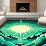 Dynamic Teal and Green Fusion(Green)