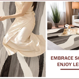 Ultra Soft Area Rug, Non Slip, Stain Resistant, Washable Area Rugs for Living Room, Bedroom, Stylish Contemporary Organic Shapes(Gray)