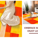 Ultra Soft Area Rug, Non Slip, Stain Resistant, Washable Area Rugs for Living Room, Bedroom, Whimsical Cookie-Inspired Aesthetic(Orange)