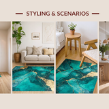 Elegant Teal Marble Aesthetic(Blue)