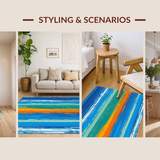 Dynamic Striped Colorful Expression(Blue)