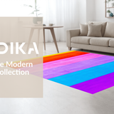 Ultra Soft Area Rug, Non Slip, Stain Resistant, Washable Area Rugs for Living Room, Bedroom, Eclectic Bright Color Fusion(Yellow)