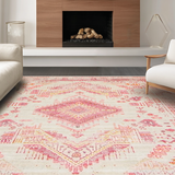 Stylish Distressed Geometric Arrangement(Pink)