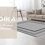 Ultra Soft Area Rug, Non Slip, Stain Resistant, Washable Area Rugs for Living Room, Bedroom, Contemporary Neutral Tiled Art(Gray)