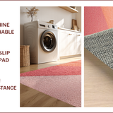 Ultra Soft Area Rug, Non Slip, Stain Resistant, Washable Area Rugs for Living Room, Bedroom, Modern Geometric 3D Texture(Pink)