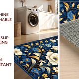 Luxe Golden Floral Accents(Blue)