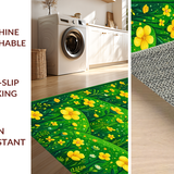 Ultra Soft Area Rug, Non Slip, Stain Resistant, Washable Area Rugs for Living Room, Bedroom, Funky Nature-Infused Decor(Green)