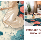 Ultra Soft Area Rug, Non Slip, Stain Resistant, Washable Area Rugs for Living Room, Bedroom, Sea Monster Nautical Area Rug - Marine Life Graphic Carpet(Gray)