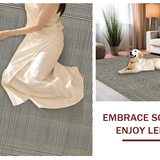 Ultra Soft Area Rug, Non Slip, Stain Resistant, Washable Area Rugs for Living Room, Bedroom, Sleek Minimalist Solid Aesthetic(Beige)