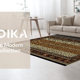 Ultra Soft Area Rug, Non Slip, Stain Resistant, Washable Area Rugs for Living Room, Bedroom, Sophisticated Leopard Skin Design(Brown)