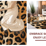 Ultra Soft Area Rug, Non Slip, Stain Resistant, Washable Area Rugs for Living Room, Bedroom, Vibrant Cheetah Patterned Delight(Beige)