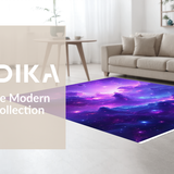 Ultra Soft Area Rug, Non Slip, Stain Resistant, Washable Area Rugs for Living Room, Bedroom, Radiant Galactic Dreamscape Pattern(Purple)