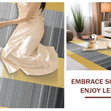 Ultra Soft Area Rug, Non Slip, Stain Resistant, Washable Area Rugs for Living Room, Bedroom, Vibrant Bold Contemporary Stripes(Gold)