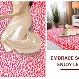 Ultra Soft Area Rug, Non Slip, Stain Resistant, Washable Area Rugs for Living Room, Bedroom, Nature-Inspired Bright Color Scheme(Pink)