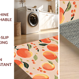 Ultra Soft Area Rug, Non Slip, Stain Resistant, Washable Area Rugs for Living Room, Bedroom, Fun Lively Colorful Textile Art(Orange)