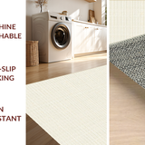Ultra Soft Area Rug, Non Slip, Stain Resistant, Washable Area Rugs for Living Room, Bedroom, Stylish Light Beige Checkered Texture(Beige)