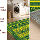 Whimsical Colorful Damask Print(Green)