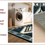 Ultra Soft Area Rug, Non Slip, Stain Resistant, Washable Area Rugs for Living Room, Bedroom, Retro Diamond Checkered Aesthetic(Blue)