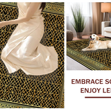 Ultra Soft Area Rug, Non Slip, Stain Resistant, Washable Area Rugs for Living Room, Bedroom, Lustrous Gold Textured Fantasy(Gold)