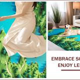 Ultra Soft Area Rug, Non Slip, Stain Resistant, Washable Area Rugs for Living Room, Bedroom, 3D Moss Shag(Blue)