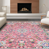 Whimsical Pink Green Tiled Design(Pink)