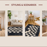 Stylish Distressed Checker Design(Black)