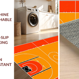 Ultra Soft Area Rug, Non Slip, Stain Resistant, Washable Area Rugs for Living Room, Bedroom, Contemporary Graphic Sports Appeal(Orange)