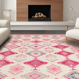 Ultra Soft Area Rug, Non Slip, Stain Resistant, Washable Area Rugs for Living Room, Bedroom, Rustic Vintage Leafy Aesthetic(Beige)