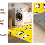 Ultra Soft Area Rug, Non Slip, Stain Resistant, Washable Area Rugs for Living Room, Bedroom, Soft Earthy Tones with Whimsy(Yellow)
