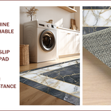 Ultra Soft Area Rug, Non Slip, Stain Resistant, Washable Area Rugs for Living Room, Bedroom, Contemporary Abstract Gold Patterning(Gray)