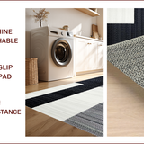 Ultra Soft Area Rug, Non Slip, Stain Resistant, Washable Area Rugs for Living Room, Bedroom, Sleek Abstract Grey Geometric Arrangement(Gray)