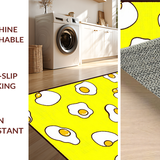 Ultra Soft Area Rug, Non Slip, Stain Resistant, Washable Area Rugs for Living Room, Bedroom, Vibrant Childlike Graphic Style(Yellow)