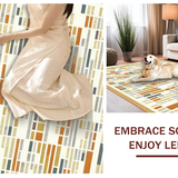 Ultra Soft Area Rug, Non Slip, Stain Resistant, Washable Area Rugs for Living Room, Bedroom, Sophisticated Beige and White Contrast(Brown)