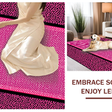 Ultra Soft Area Rug, Non Slip, Stain Resistant, Washable Area Rugs for Living Room, Bedroom, Playful Pink and Black Decorative Blend(Pink)
