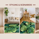 Artistic Lush Green Leaf Arrangement(Green)