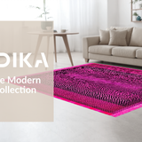 Ultra Soft Area Rug, Non Slip, Stain Resistant, Washable Area Rugs for Living Room, Bedroom, Modern Striped Wild Design(Pink)