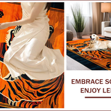 Ultra Soft Area Rug, Non Slip, Stain Resistant, Washable Area Rugs for Living Room, Bedroom, Vibrant Ethnic Animal Print Charm(Orange)