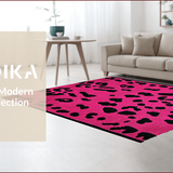 Ultra Soft Area Rug, Non Slip, Stain Resistant, Washable Area Rugs for Living Room, Bedroom, Chic Pink Animal Print Fusion(Pink)