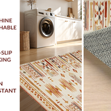 Ultra Soft Area Rug, Non Slip, Stain Resistant, Washable Area Rugs for Living Room, Bedroom, Textured Cream Camel Fusion(Beige)